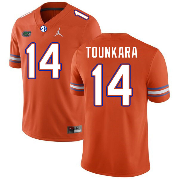 Florida Gators #14 Muizz Tounkara College Football Jerseys Stitched-Orange